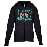 Cheerleading Is My Analgesic Design Quote Youth Zipper Hoodie | Artistshot