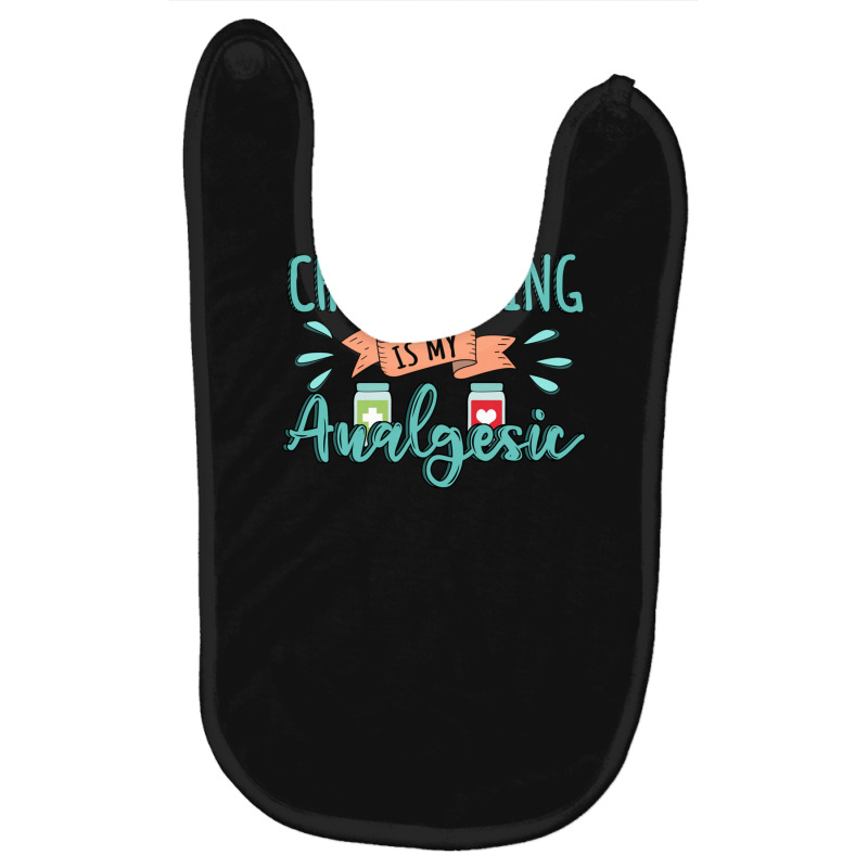 Cheerleading Is My Analgesic Design Quote Baby Bibs by Maria_Jezierski | Artistshot