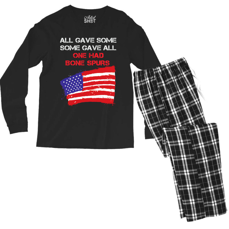 All Gave Some Some Gave All One Had Bone Spurs Men's Long Sleeve Pajama Set | Artistshot