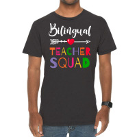 Awesome Bilingual Teacher Squad Funny Colleague T Shirt Vintage T-shirt | Artistshot