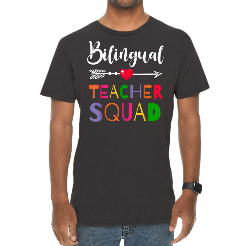 Awesome Bilingual Teacher Squad Funny Colleague T Shirt Vintage T-Shirt by caulkyuladdenrxi | Artistshot