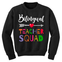 Awesome Bilingual Teacher Squad Funny Colleague T Shirt Youth Sweatshirt | Artistshot