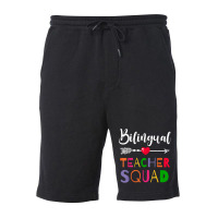 Awesome Bilingual Teacher Squad Funny Colleague T Shirt Fleece Short | Artistshot