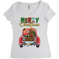 Merry Christmas Truck Women's Triblend Scoop T-shirt | Artistshot