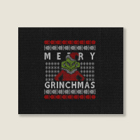 Ugly Christmas Merry Grinchmas Landscape Canvas Print | Artistshot