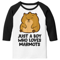 Just A Boy Who Loves Marmots T Shirt Youth 3/4 Sleeve | Artistshot