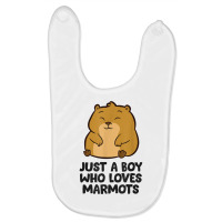 Just A Boy Who Loves Marmots T Shirt Baby Bibs | Artistshot