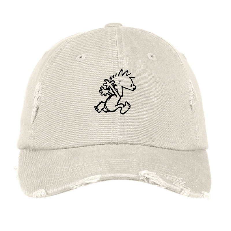 Calvin & Hobbes Comic Running Naked Vintage Cap | Artistshot