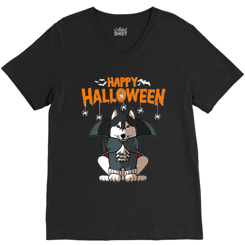 Siberian Husky Halloween Costume Dog Owner Premium V-Neck Tee by WirtzRichard | Artistshot