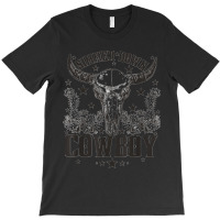 Western Bull Skull Simmer Down Cowboy Cowgirl Country T-shirt | Artistshot