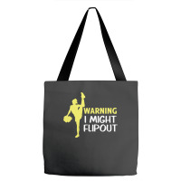 Funny Cheerleader Warning I Might Flip Out Dancing Squad Tote Bags | Artistshot