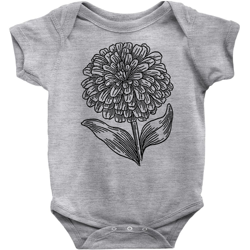 Zinnia Flower Florist And Botanist T Shirt Baby Bodysuit by butacnlzaidelpz | Artistshot