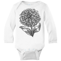 Zinnia Flower Florist And Botanist T Shirt Long Sleeve Baby Bodysuit | Artistshot