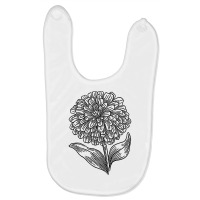 Zinnia Flower Florist And Botanist T Shirt Baby Bibs | Artistshot