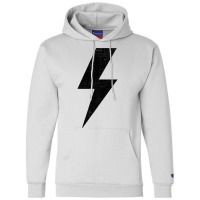 Retro Distressed Bolt Lightning Black Design Sweatshirt Champion Hoodie | Artistshot