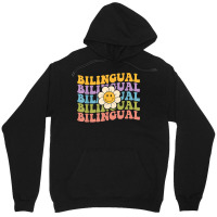 Retro Groovy Bilingual Teachers Back To School Bilingual T Shirt Unisex Hoodie | Artistshot