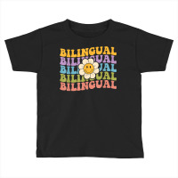 Retro Groovy Bilingual Teachers Back To School Bilingual T Shirt Toddler T-shirt | Artistshot