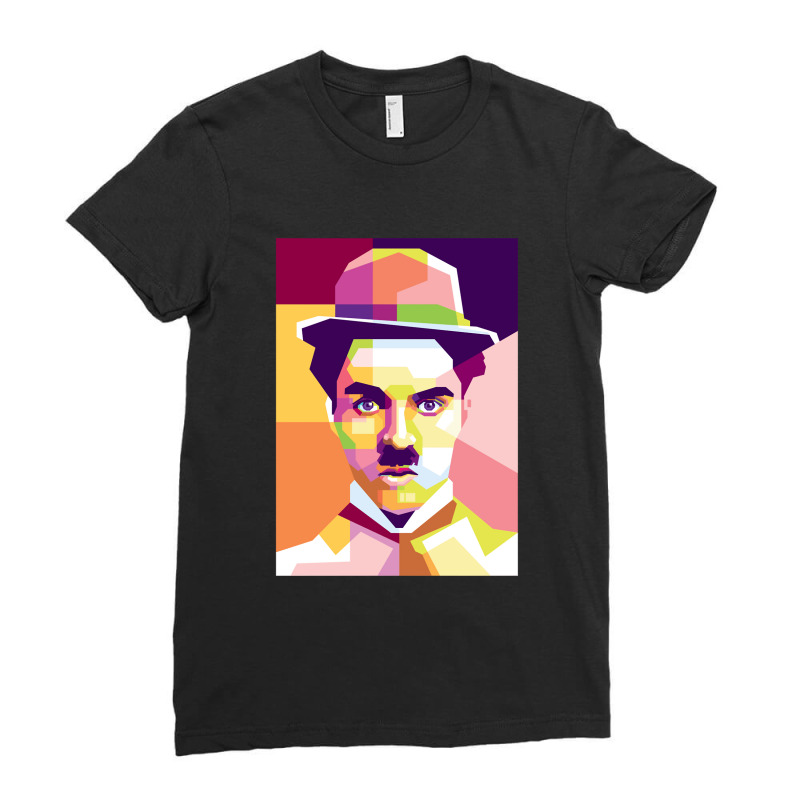 Funny Gift Chaplin Man Funny Gifts Boys Girls Ladies Fitted T-Shirt by ElisaArtists | Artistshot