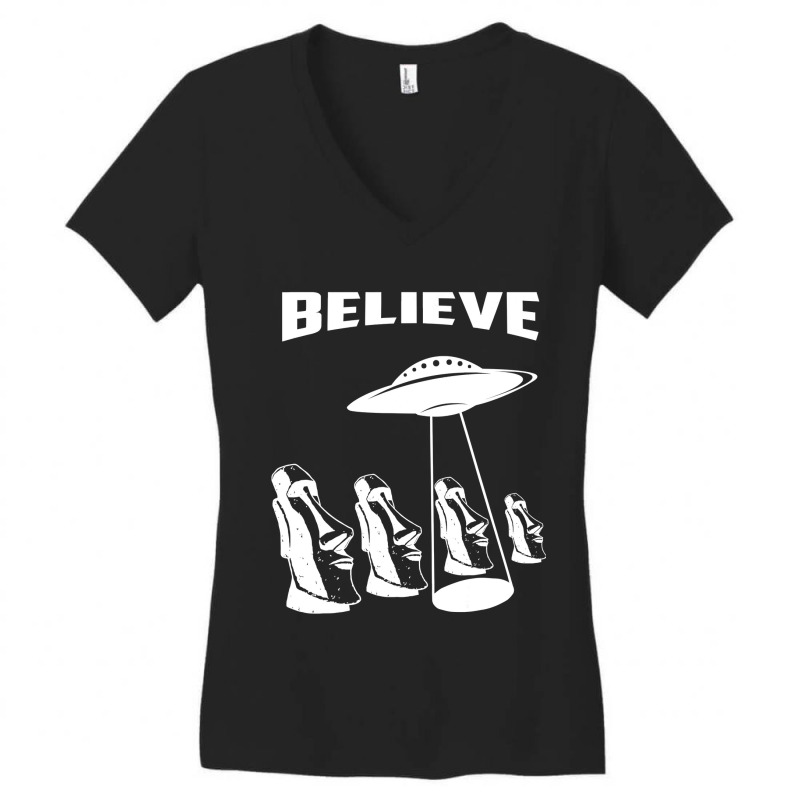 Easter Island Heads Moai Statues Alien T Shirt Women's V-neck T-shirt | Artistshot