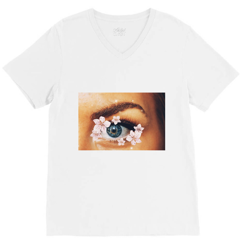 3d Eye Printing V-neck Tee | Artistshot