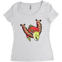 Salmon And Rope Women's Triblend Scoop T-shirt | Artistshot