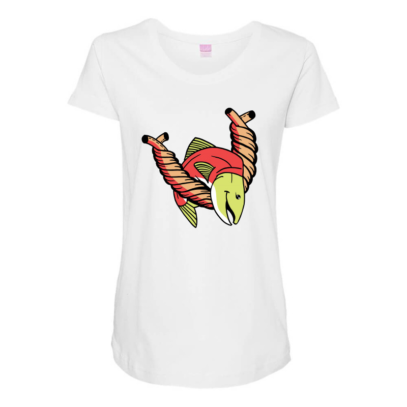 Salmon And Rope Maternity Scoop Neck T-shirt | Artistshot