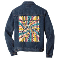 Volleyball T  Shirt Volleyball   Volleyball Colorful T  Shirt Men Denim Jacket | Artistshot