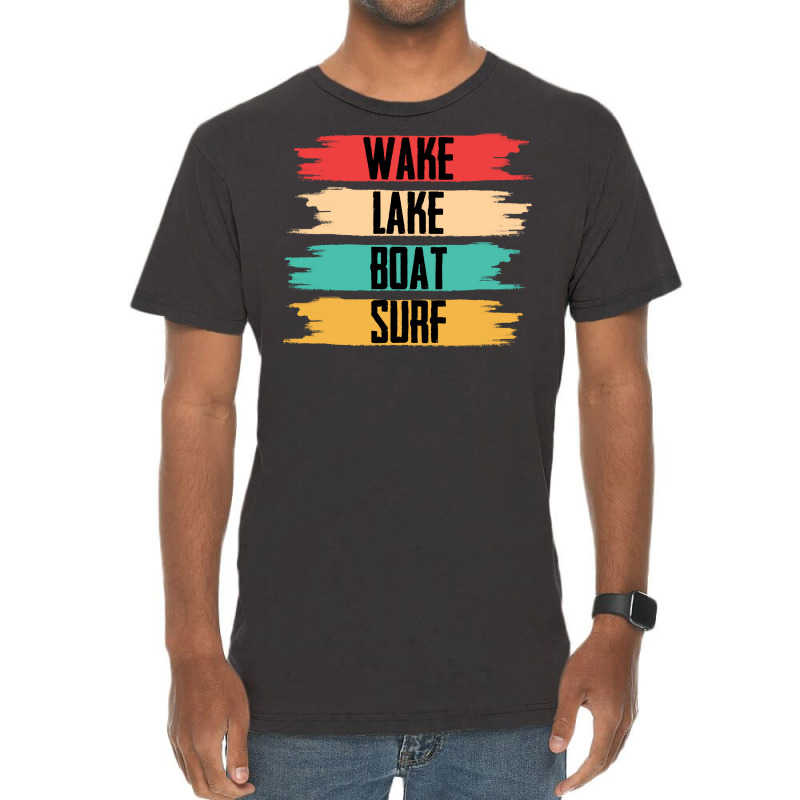 Wakeboarding T  Shirt Wakeboarding   Wake Lake Boat Surf T  Shirt Vintage T-shirt | Artistshot