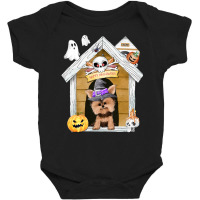 Funny Halloween Yorkshire Terrier Dog T  Shirt Halloween Yorkshire Ter Baby Bodysuit | Artistshot