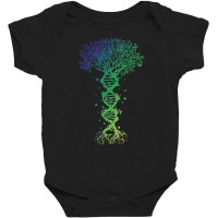 Dna Tree T  Shirt D N A Tree Of Life Genetics Colorful Biology Science Baby Bodysuit | Artistshot