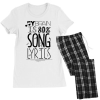 My Brain Is 80 Song Lyrics Music Lover Novelty Tee Day Gift Women's Pajamas Set | Artistshot