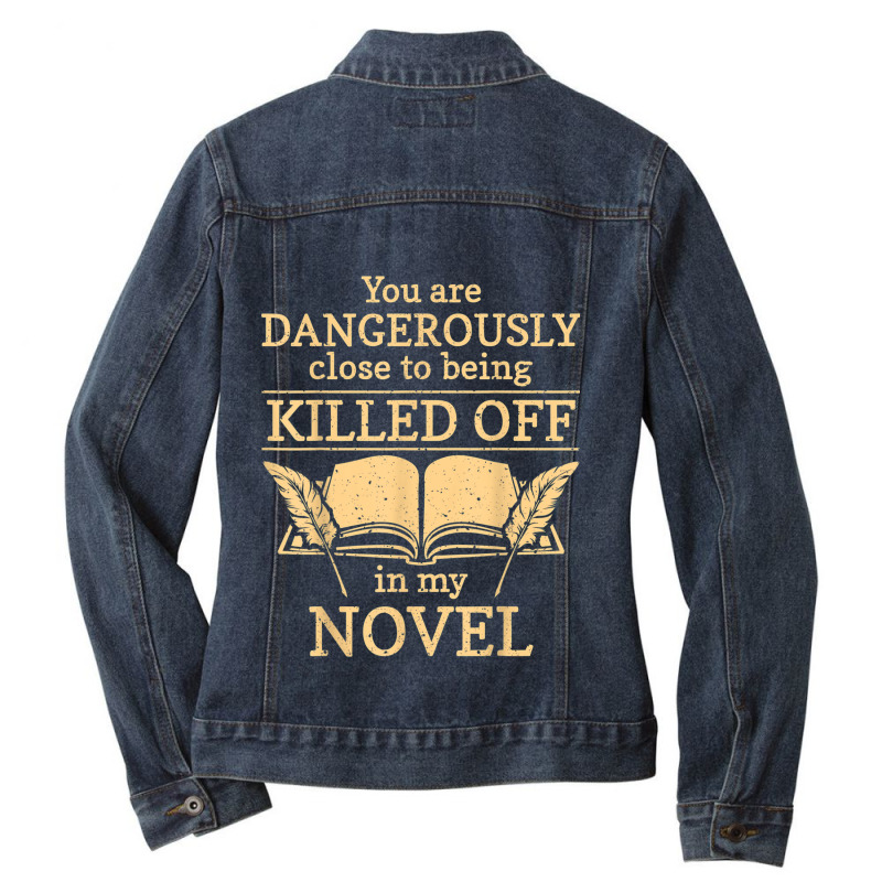 Author Writer Novelist T Shirt Copy Ladies Denim Jacket by Jeffrey_Insalaco | Artistshot