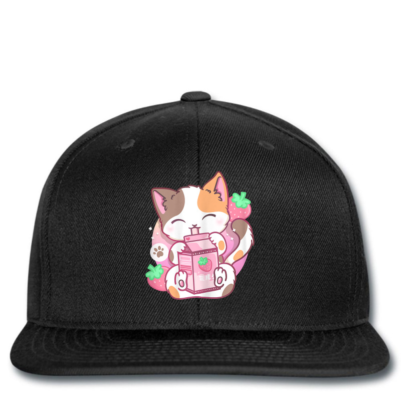 Strawberry Shake Strawberry Milk Cat Kawaii Neko Anime T Shirt Printed hat by butacnlzaidelpz | Artistshot