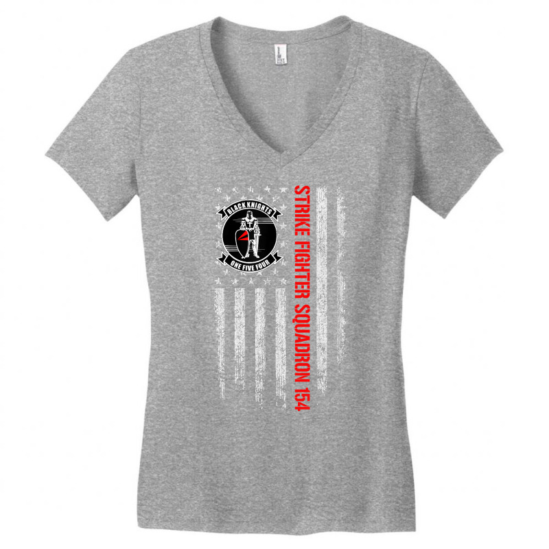 Strike Fighter Squadron 154 (vfa 154) American Flag T Shirt Women's V-Neck T-Shirt by butacnlzaidelpz | Artistshot