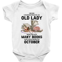 Never Underestimate An Old Lady Who Reads Many Books Women Sweatshirt Baby Bodysuit | Artistshot