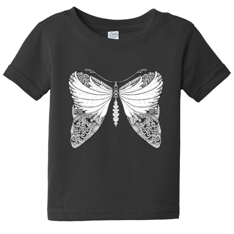 Butterfly Illustration Baby Tee by Zentura | Artistshot