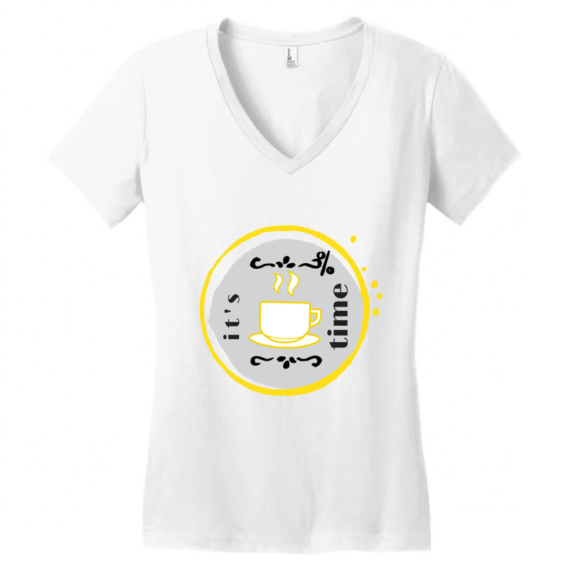 Coffee Time 5 Women's V-Neck T-Shirt by basma200 | Artistshot