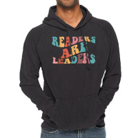 Readers Are Leaders Groovy Wavy   Teacher Appreciation T Shirt Vintage Hoodie | Artistshot