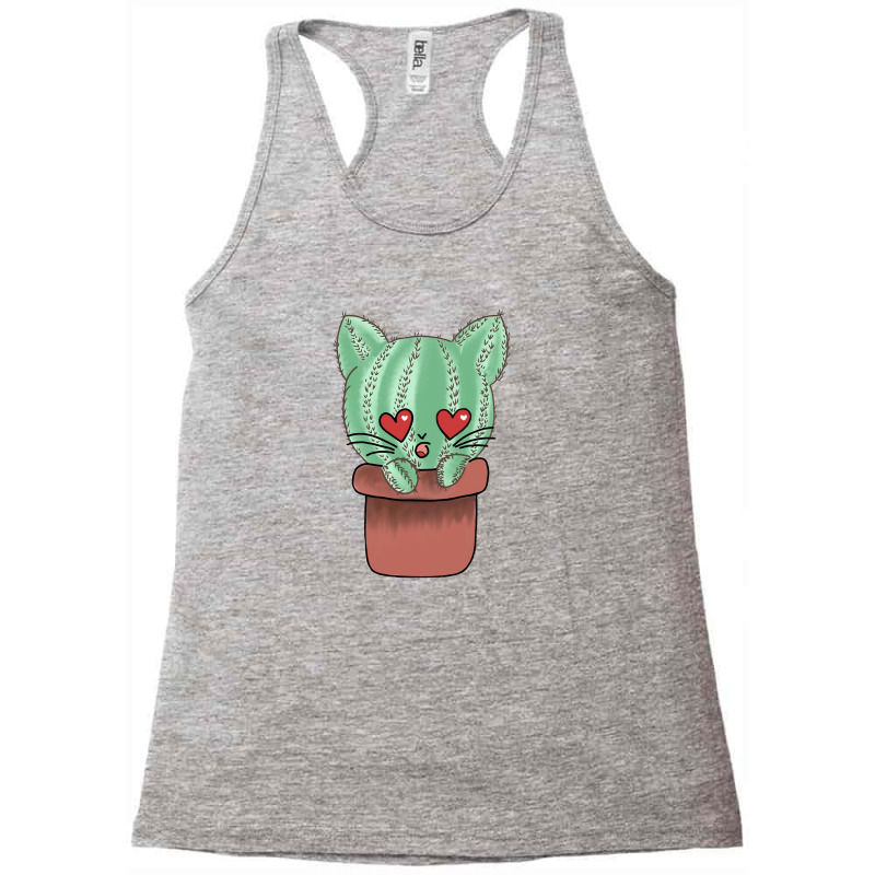 In Love Prick Cat Cactus Racerback Tank by yellooks | Artistshot