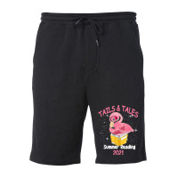 Tails And Tales Summer Reading 2021 Flamingo Book Lovers Fleece Short | Artistshot