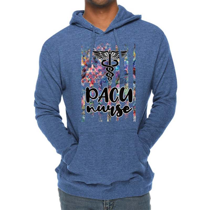 Pacu Nurse Us Flag Post Anesthesia Care Unit T Shirt Lightweight Hoodie | Artistshot