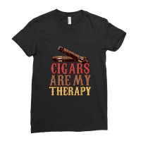 Funny Cigar Smoker Design Cigars Are My Therapy Gift Women My Favorite Ladies Fitted T-shirt | Artistshot