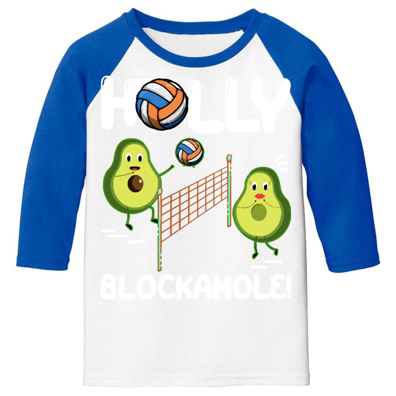 Holy Blockamole T  Shirt Funny Avocado Volleyball Holy Blockamole Guac Youth 3/4 Sleeve by flinkpleat | Artistshot