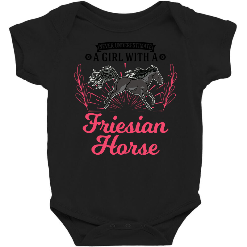 Friesian Horse T  Shirt Friesian Horse Girl T  Shirt Baby Bodysuit | Artistshot