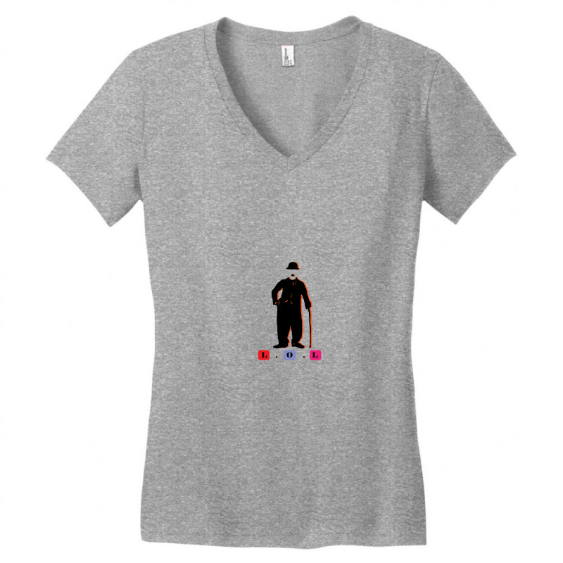 Charlie Chaplin Women's V-Neck T-Shirt by Pradyumnabist | Artistshot