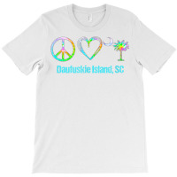 Peace Love Daufuskie Island South Carolina Tie Dye Palm Moon T Shirt T-shirt | Artistshot