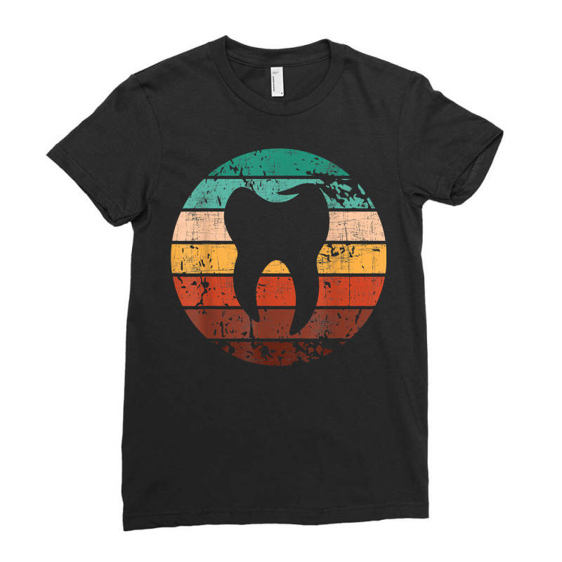 Retro Molar Tooth   Dentist Dental Assistant Dentistry Dds T Shirt Ladies Fitted T-Shirt by zagelmaglime | Artistshot