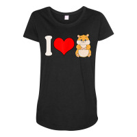 I Love Hamsters Funny Hamster T Shirt Maternity Scoop Neck T-shirt | Artistshot