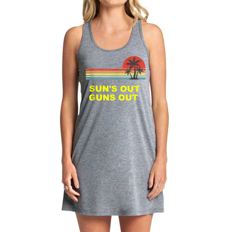 Sun's Out Guns Out Bodybuilding Summer Meme Weightlifting Tank Top Tank Dress by butacnlzaidelpz | Artistshot