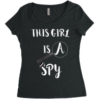 This Girl Is A Spy Costume Investigate Detective T Shirt Women's Triblend Scoop T-shirt | Artistshot